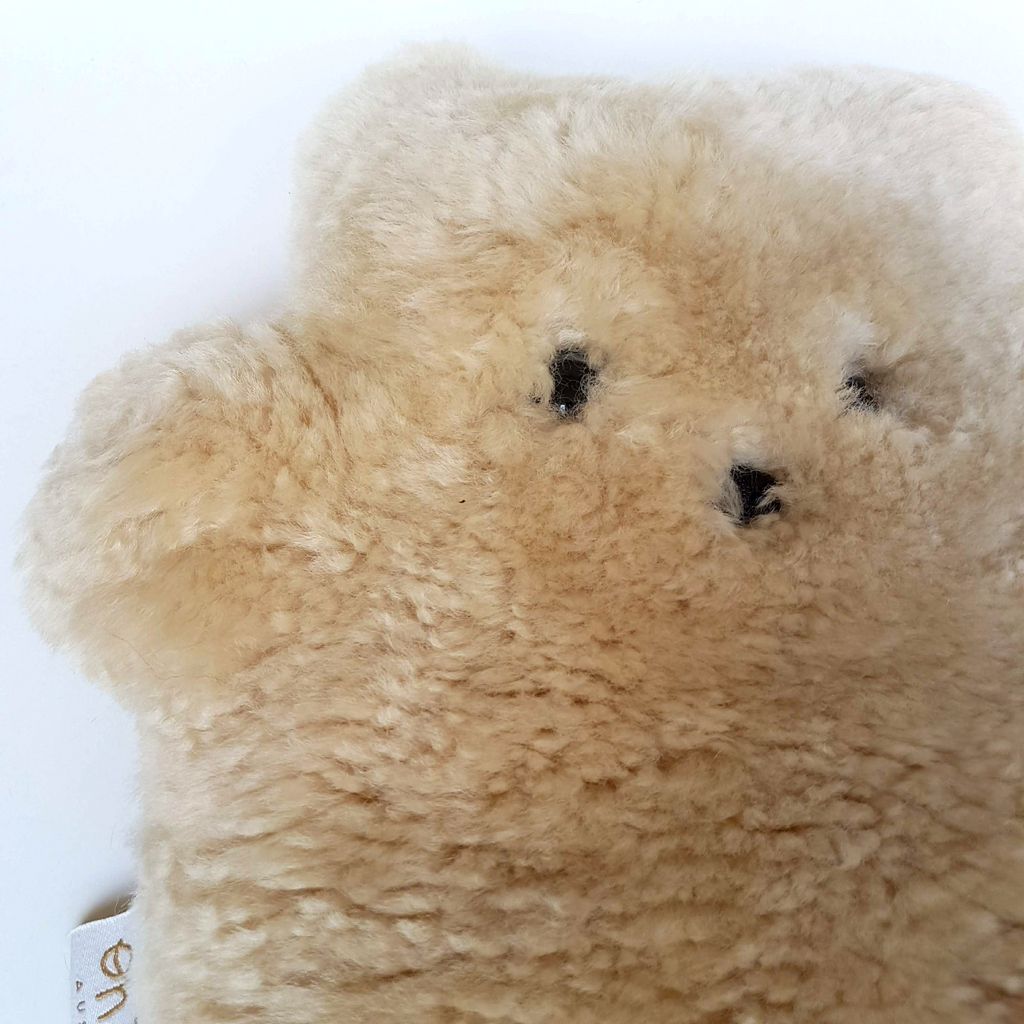 Oh Aldo 100% Australian Sheepskin FLAT BEAR Soft Toy 29cm Stuffed Animal Genuine1