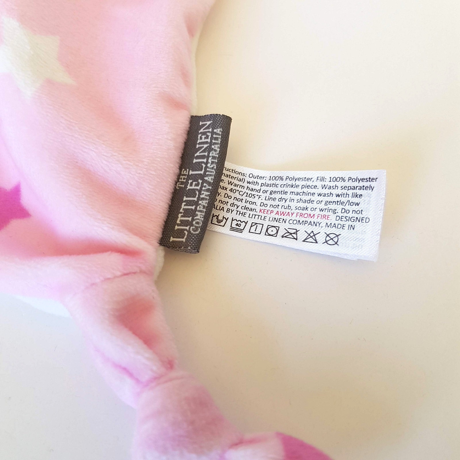 Little Linen PINK BUNNY RABBIT Lovey Security Blanket Comforter Plush Soft Toy3