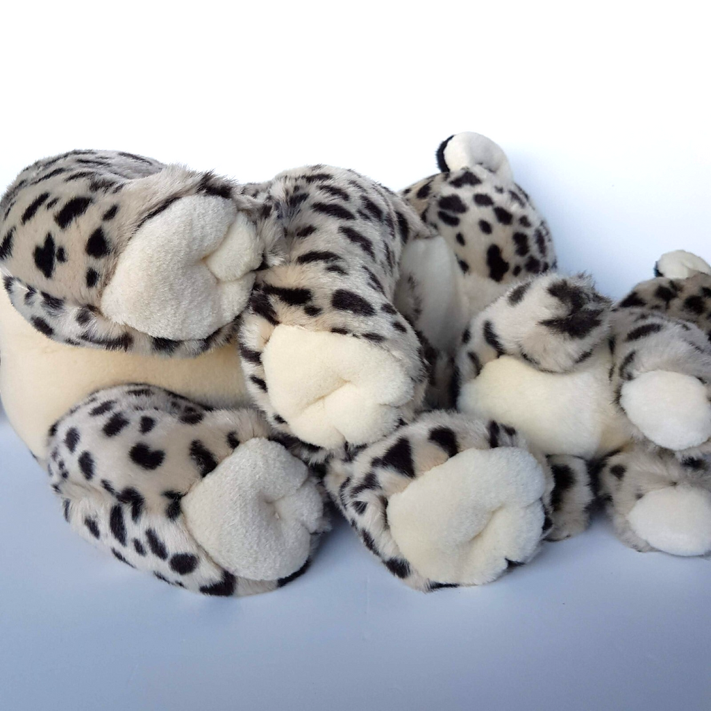 Mum & Baby SNOW LEOPARD Wild Cat SET Plush Cub Stuffed Animal Soft Toy KORIMCO9
