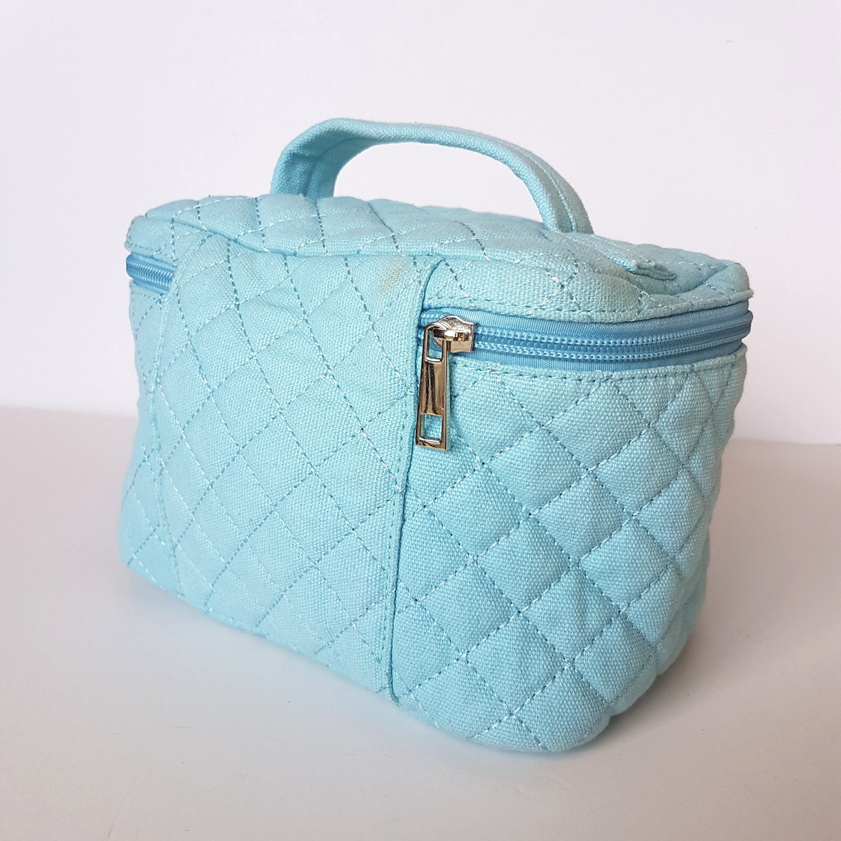Polly Pocket MAKE UP BAG TOTE Blue Quilted Accessories 12cm Mattel Collectible2
