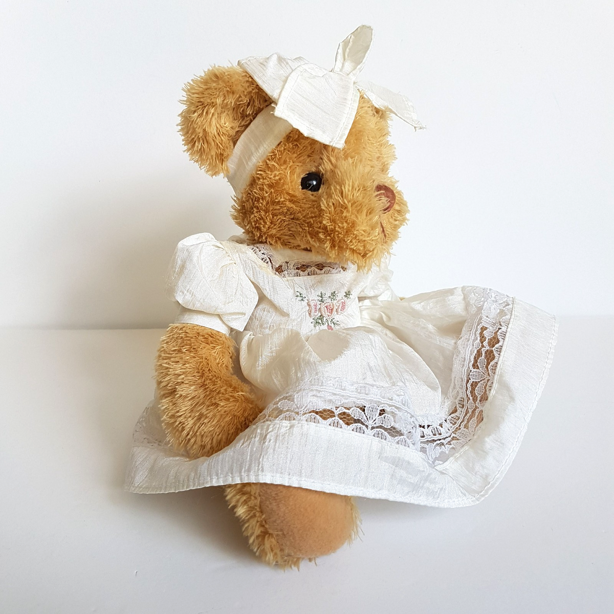 Settler Bears TAFFETA ROSE TEDDY Bear 26cm Plush Lace Soft Toy Stuffed Animal3