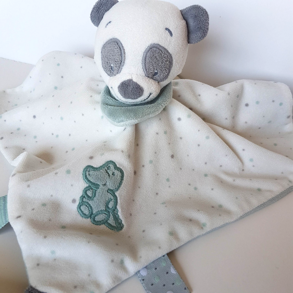 Nattou PANDA BEAR Baby Lovey Security Blanket Plush Comforter Soft Toy Animal3