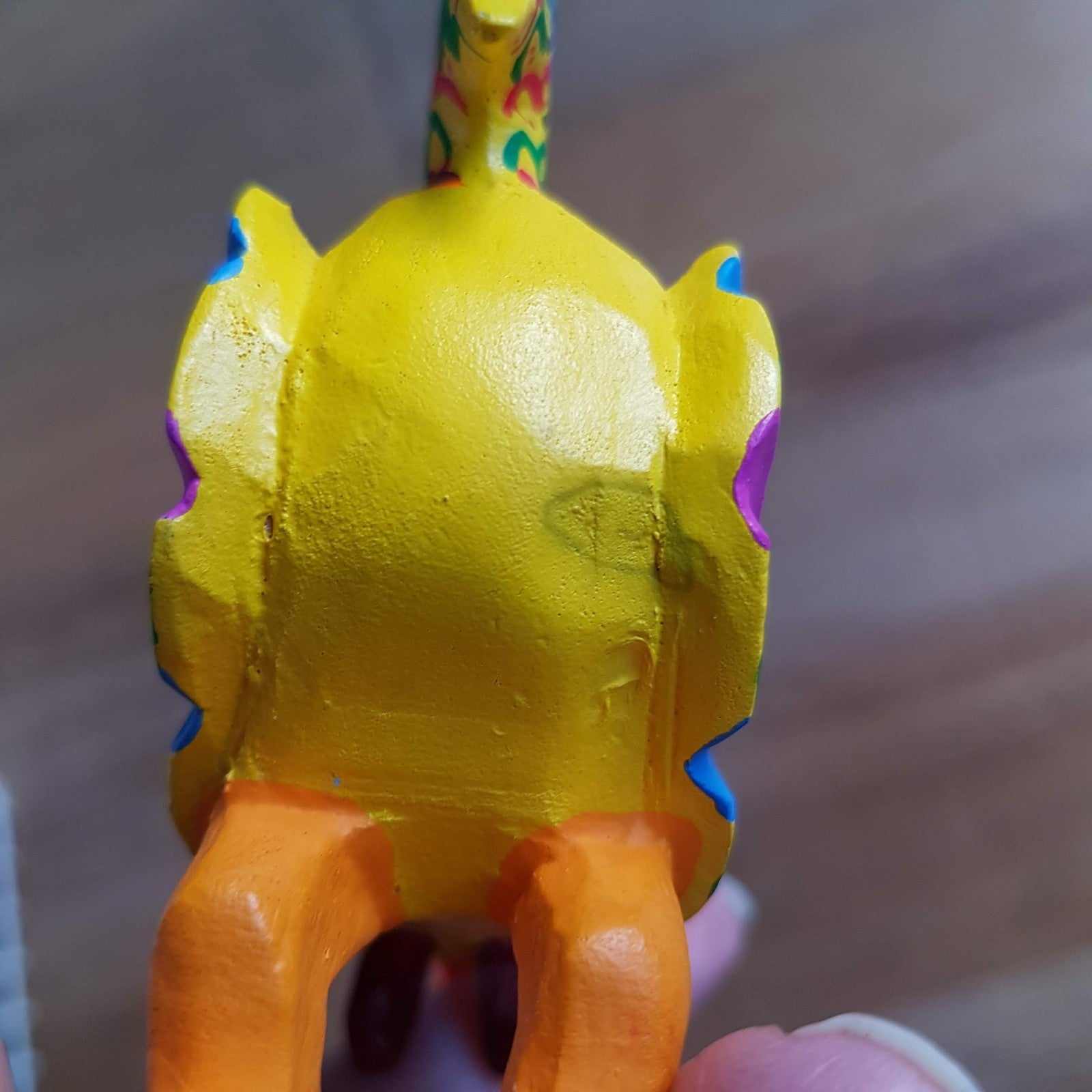 Mexican Folk Art ROOSTER Alebrije Decorative Bird Wooden Hand Painted 10.5cm10