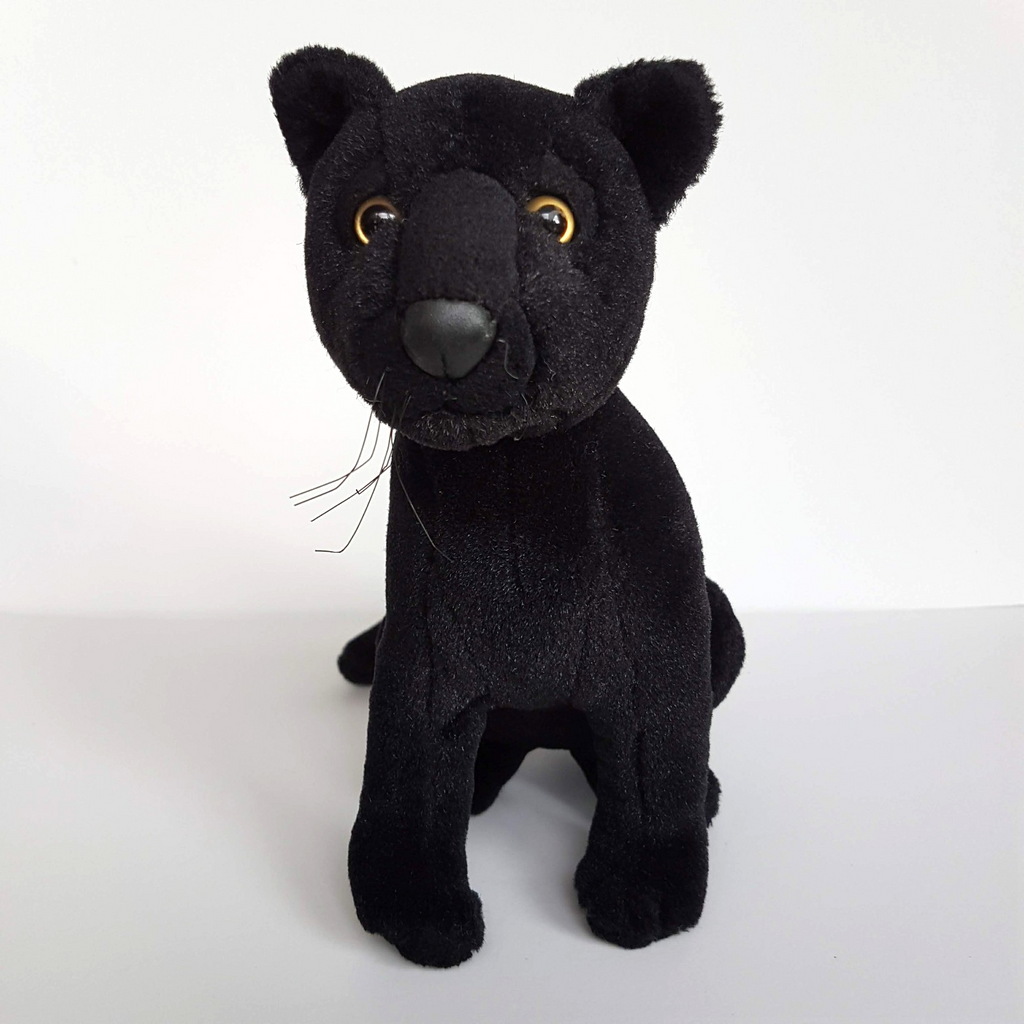 Hansa BLACK PANTHER PUMA Wild Cat 24cm Stuffed Animal Melbourne Zoo Soft Toy2