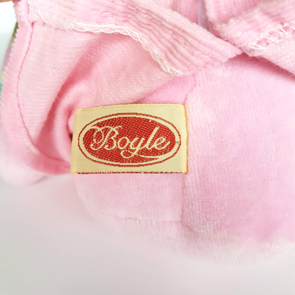 Boyle MUM & BABY PINK FROG Plush 34cm Stuffed Animal Knit Corduroy Soft Toy Cute8