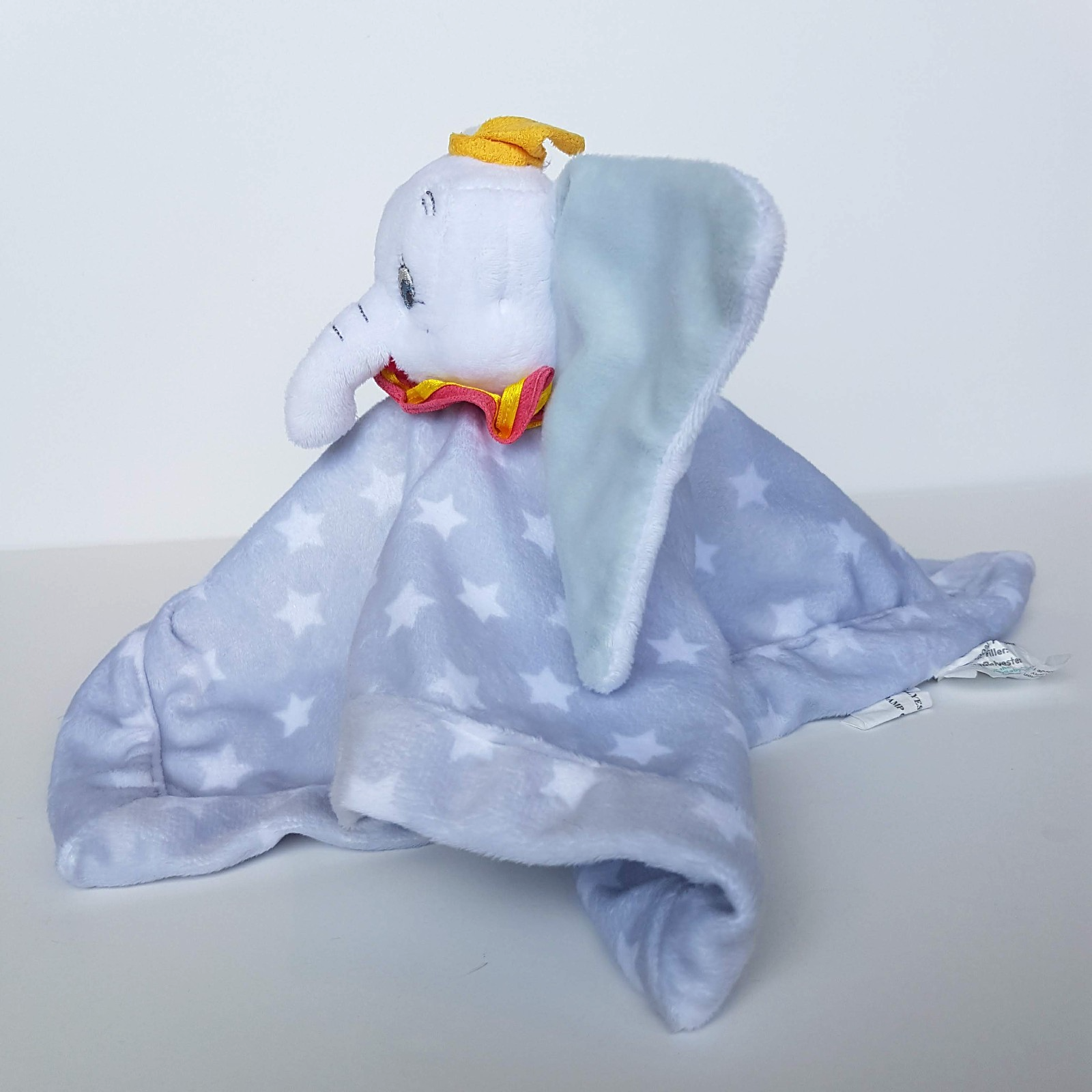 Disney DUMBO ELEPHANT Baby Lovey Comforter Security Blanket Soft Toy Crinkle Ear5