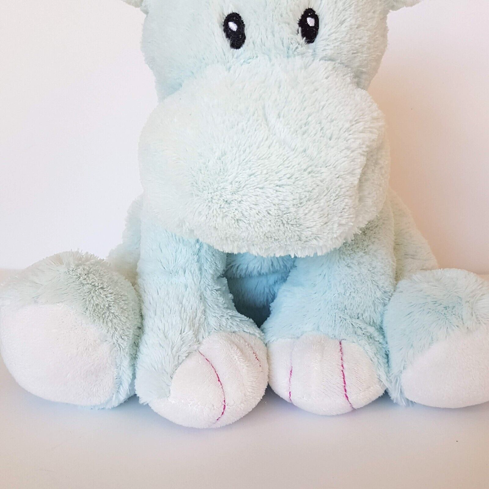 Animal Alley HIPPO Plush Pastel Blue 10” Soft Toy Floppy Lovey Stuffed Animal2