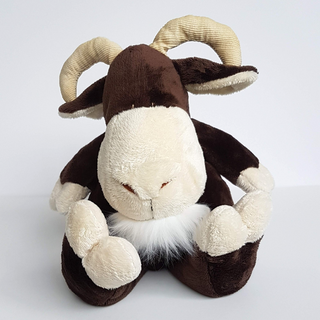 Korimco BILLY GOAT Plush 37cm Stuffed Animal Sleep Soft Toy Mountain Goat Cute0