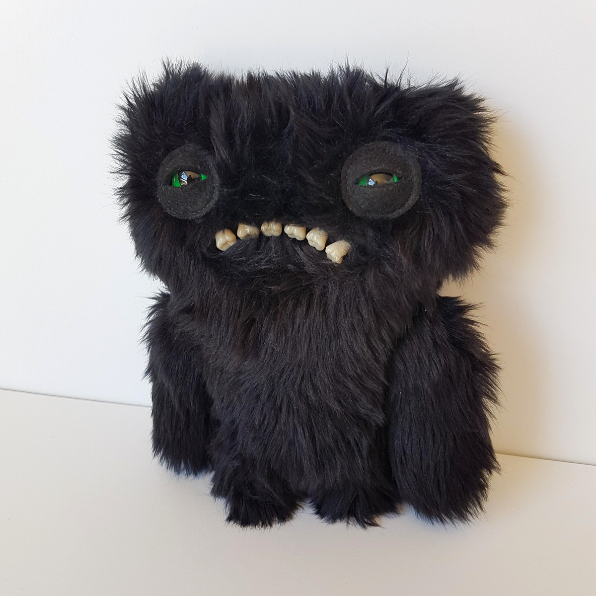 Fuggler BLACK WIDE EYED WEIRDO Plush 25cm Funny Ugly Monster Soft Toy NO BUDGIES2