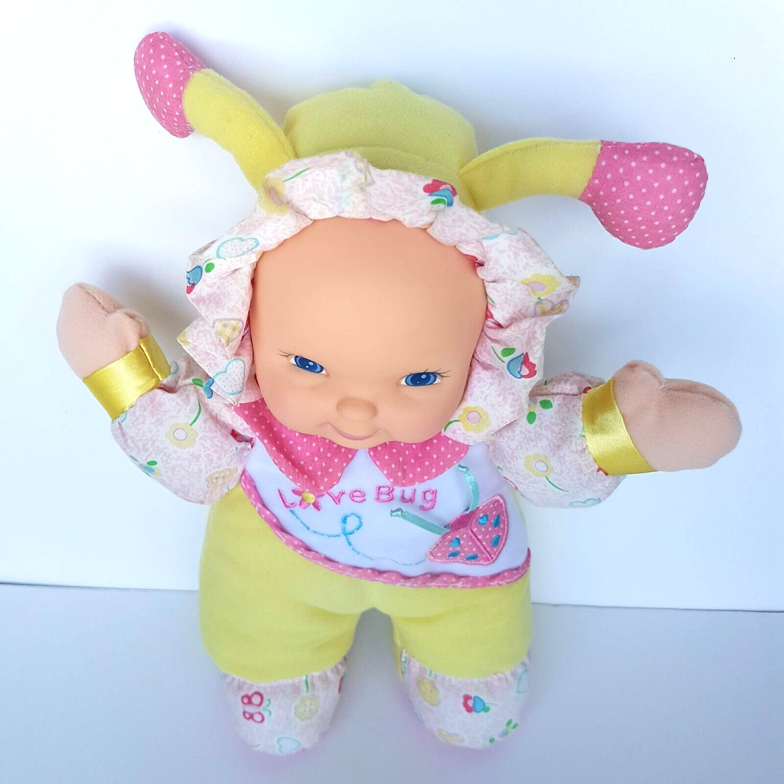 Goldberger LOVE BUG Doll 11” Pastel Baby Vinyl Face Cuddle Lovey Sleep Kids Toy8