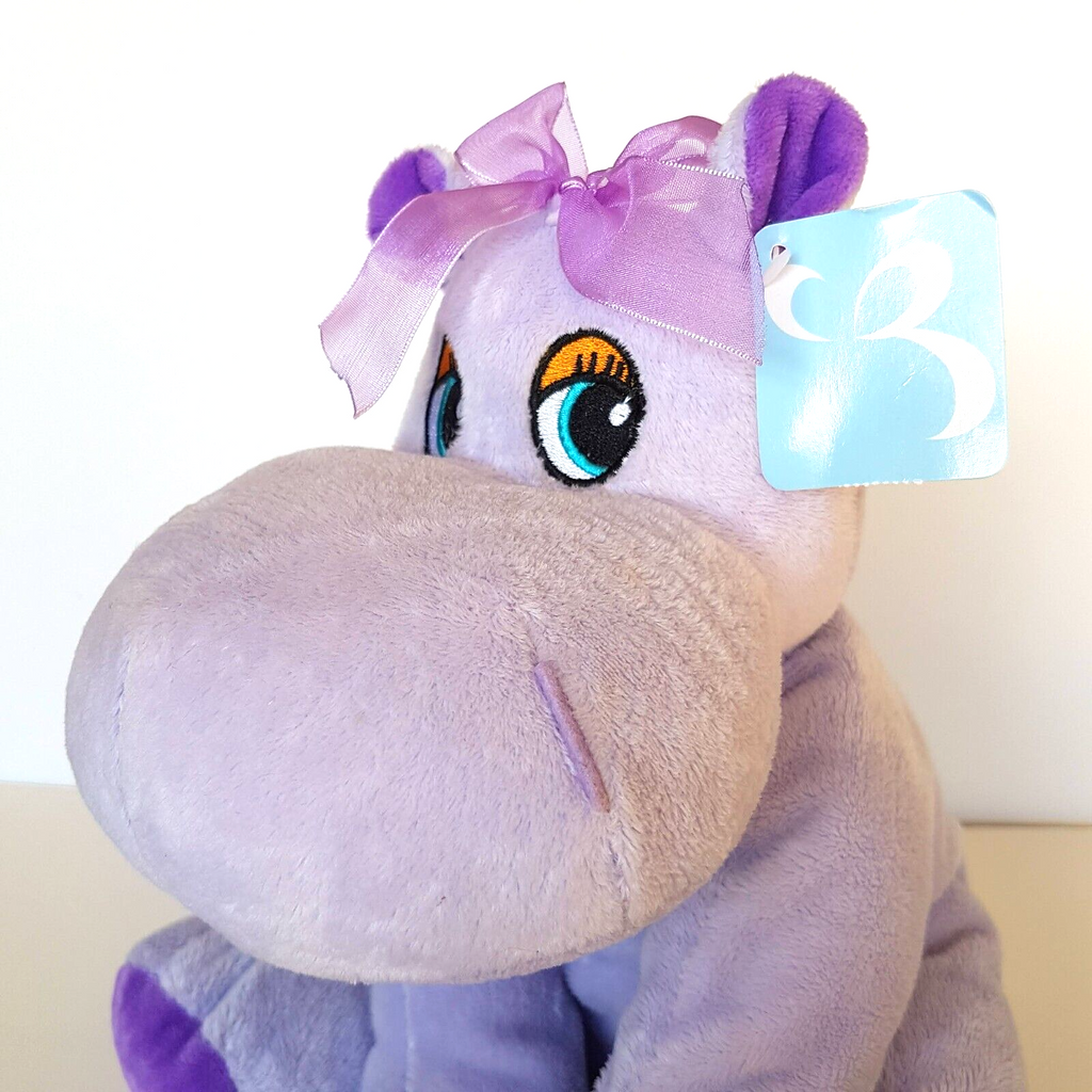 Carte Blanche PURPLE HIPPO Plush 26cm Floppy Stuffed Animal Lavender Soft Toy1