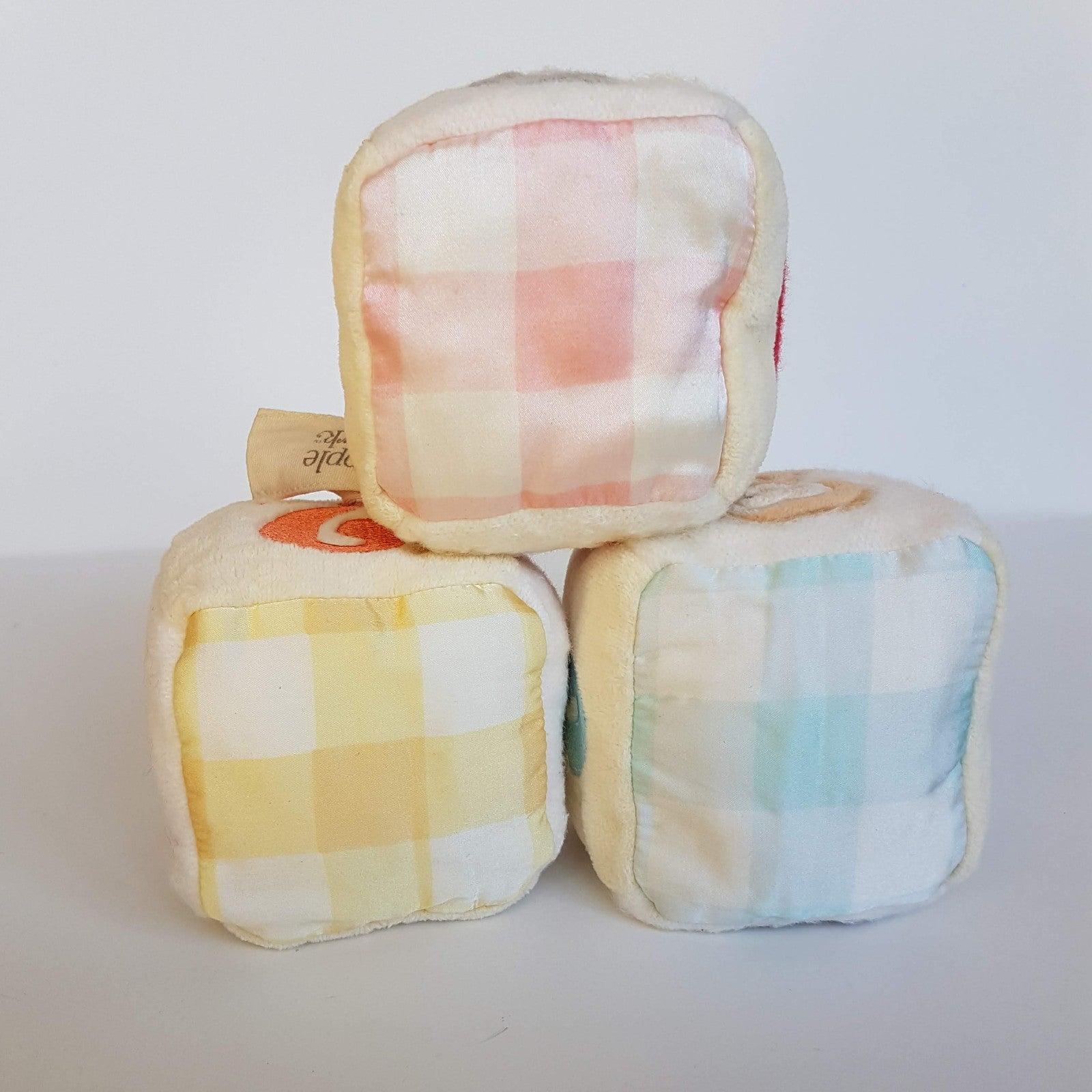 Apple Park BABY PLAY CUBES Plush RATTLE 1 2 3 Animals Activity Toy Soft Toy Cute5