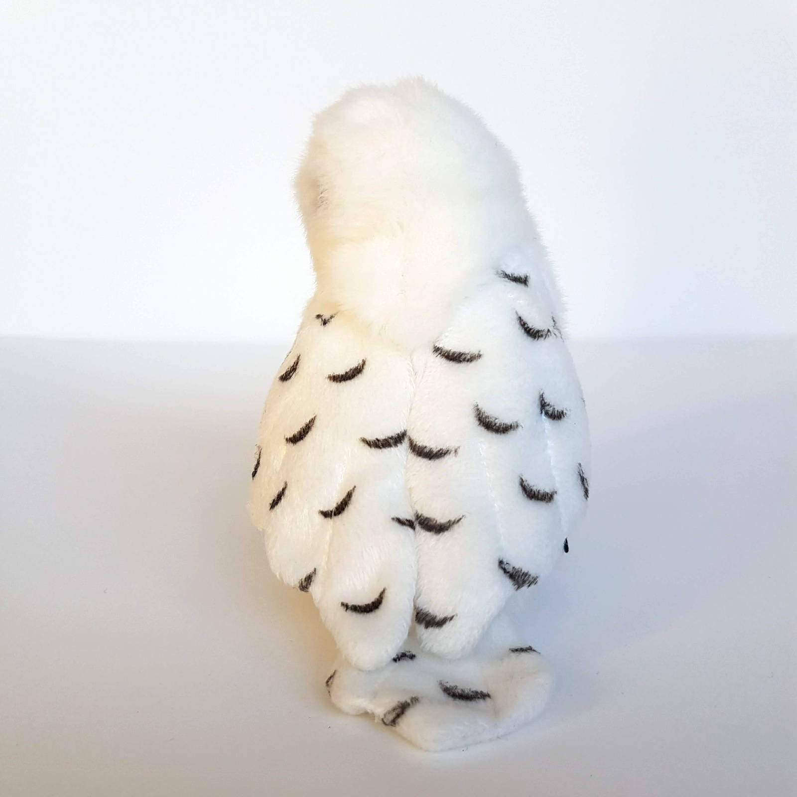 WHITE SNOWY OWL Plush Bird Stuffed Animal 13cm Soft Toy Beanbag Yellow Eye Bird4