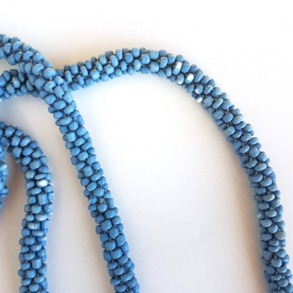 Beaded Long ROPE STRAND NECKLACE 120cm Blue Beach Jewellery Coastal Boho Fashion5