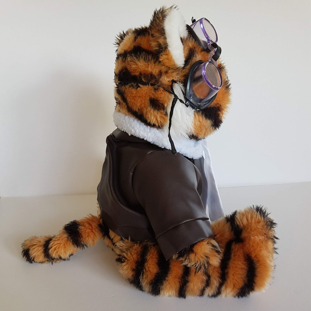 Rare Vintage FLYING TIGERS Aviation Squadron Pilot Plush Stuffed Animal Soft Toy11