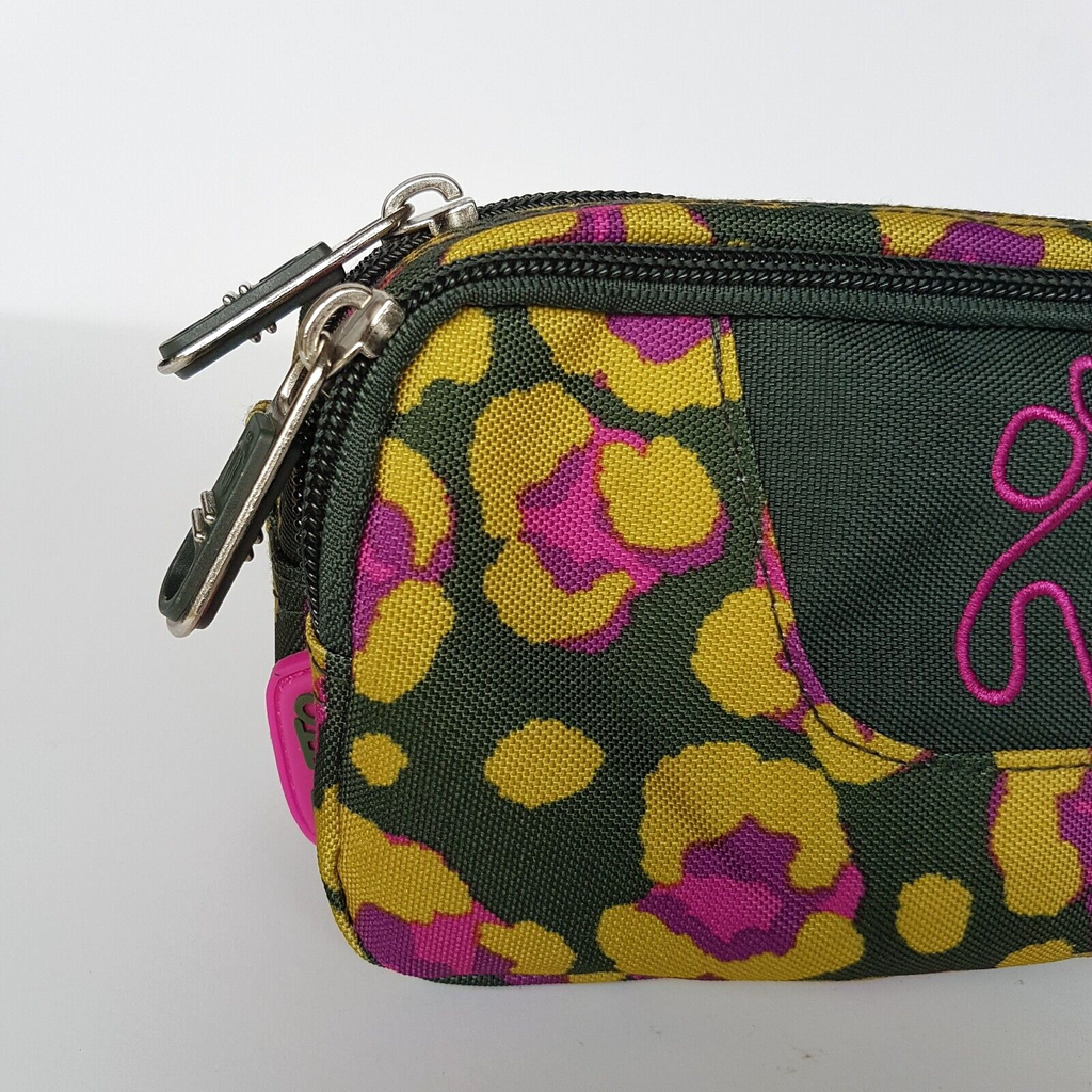 TOTTO Travel COSMETIC BAG Make Up Floral Pink Green Toiletry Travel Bags Holiday1