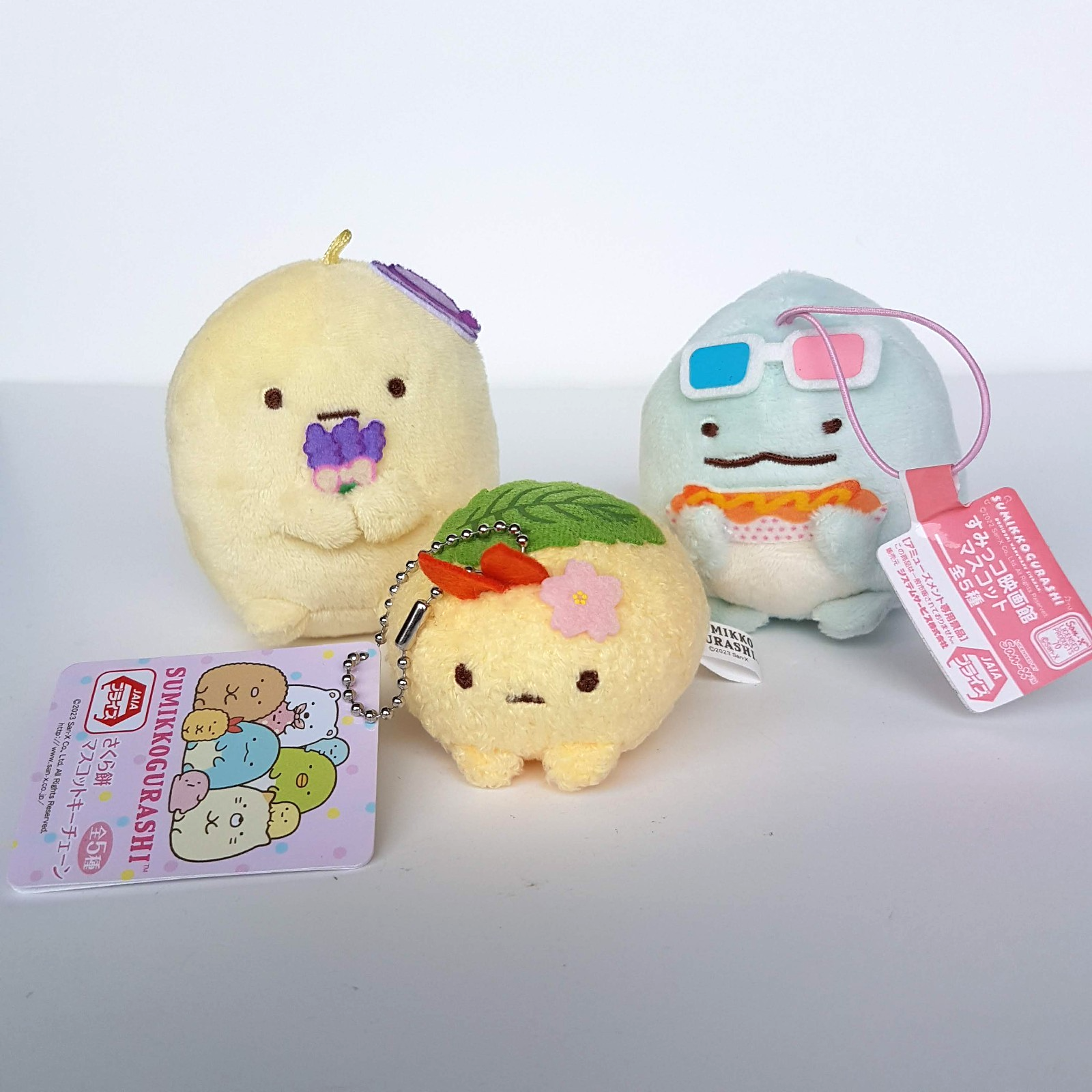 Sumikko Gurashi SHRIMP TAIL HOT DOG FLOWERS Kawaii Plush Cute Soft Toy Mini Food2