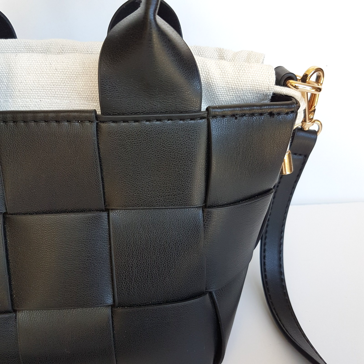 DECJUBA Weave Small Hand bag Shoulder Bag Women's Fashion Leatherlike Soft Touch4