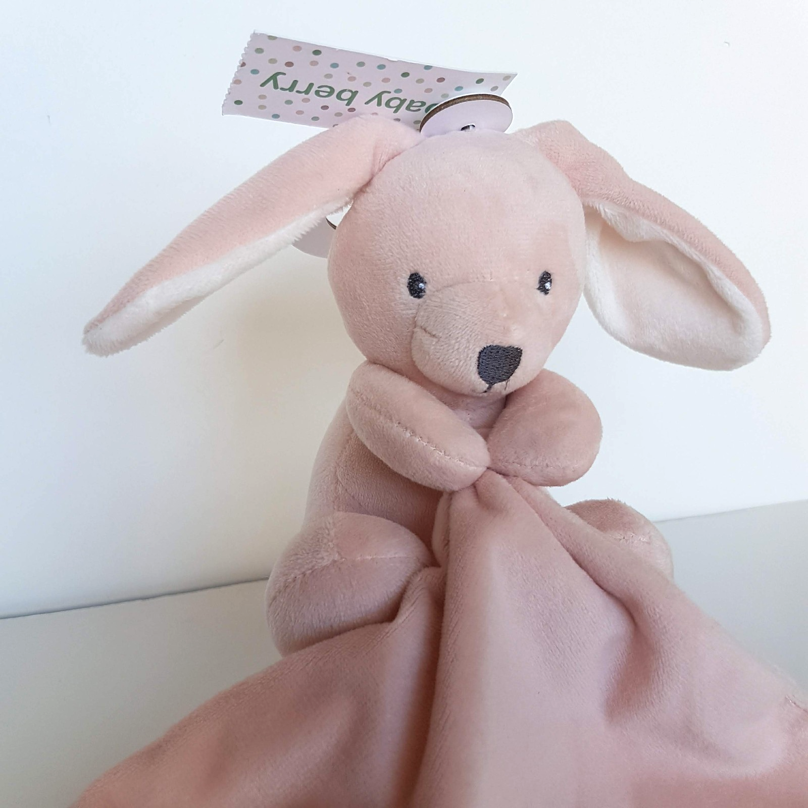 Baby Berry PINK BUNNY RABBIT Lovey Comforter Security Blanket TAGS Soft Toy Cute4