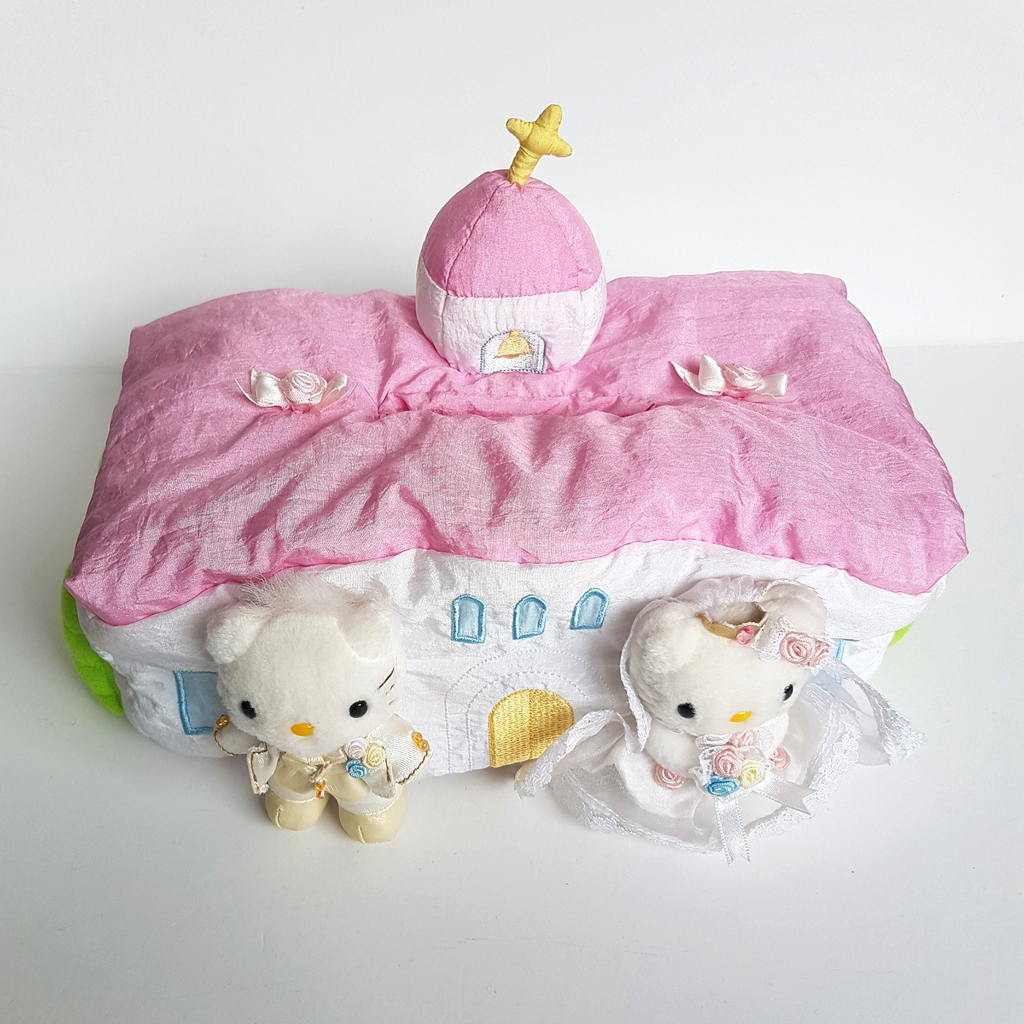 Sanrio Smiles Hello Kitty & Dear Daniel TISSUE BOX COVER Rare Bridal Wedding HTF3