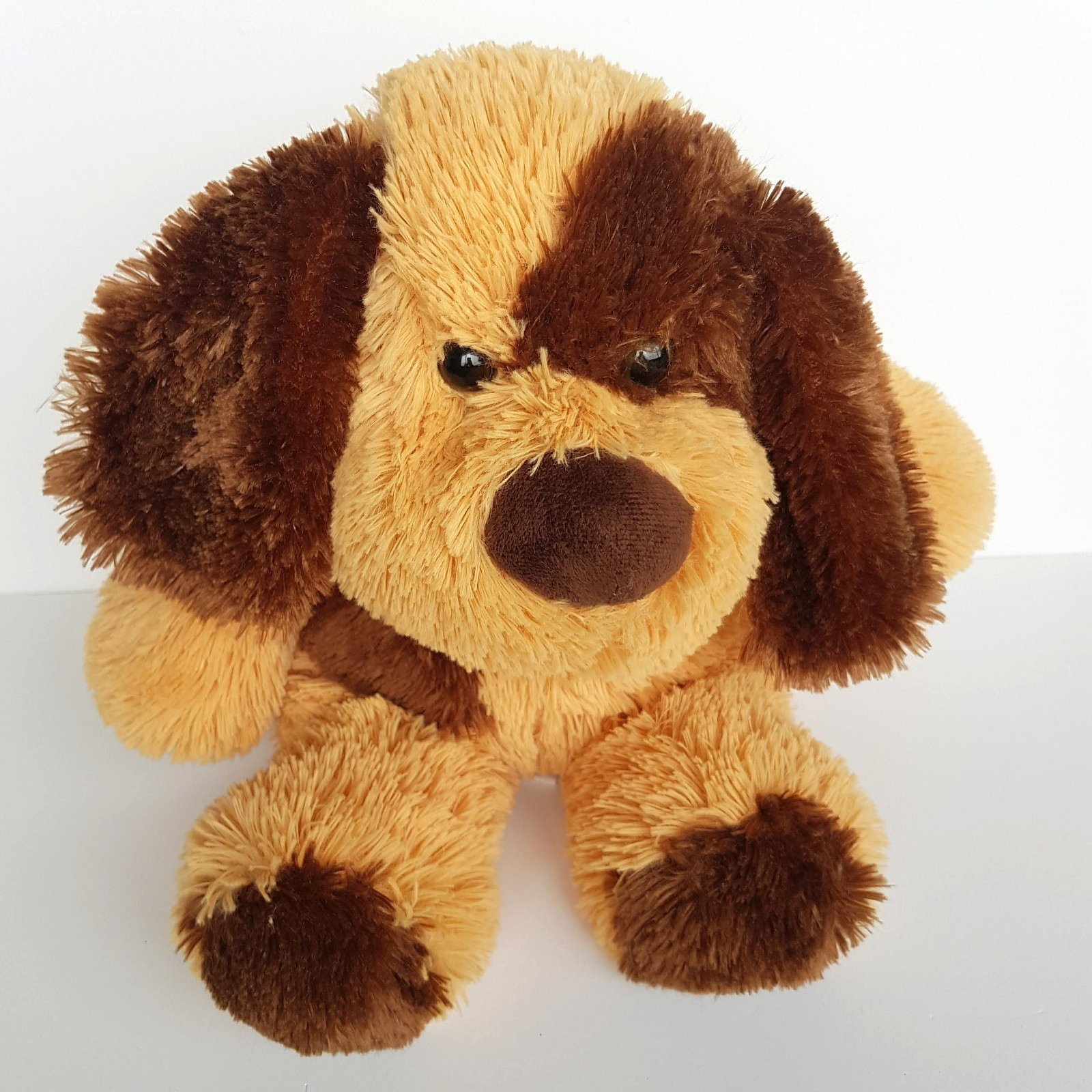 SCRUFFY DOG Floppy Plush 28cm Orange Brown Spotty Puppy Stuffed Animal Soft Toy3