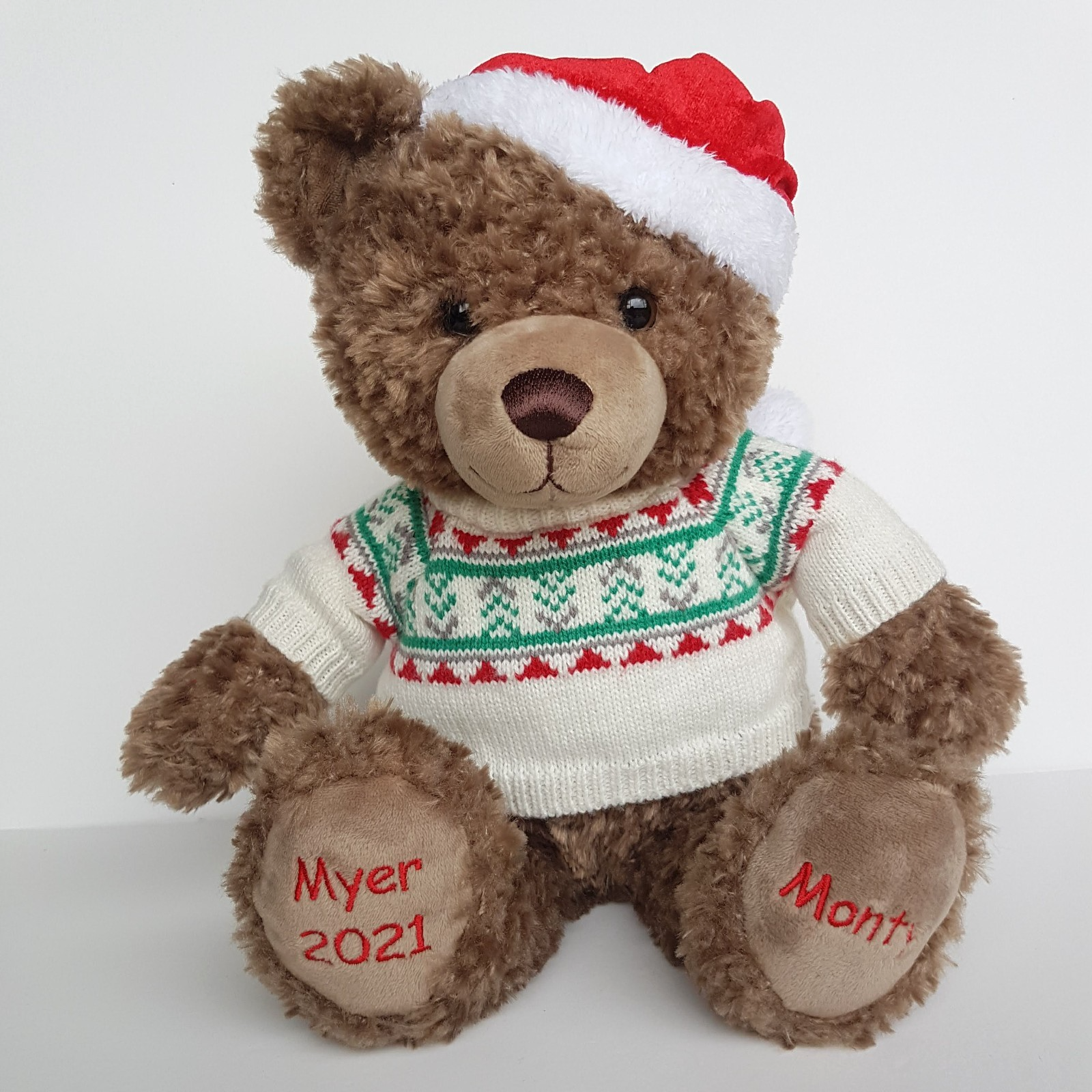 Myer CHRISTMAS BEAR MONTY 2021 Plush Teddy Bear 39cm Stuffed Animal Soft Toy6