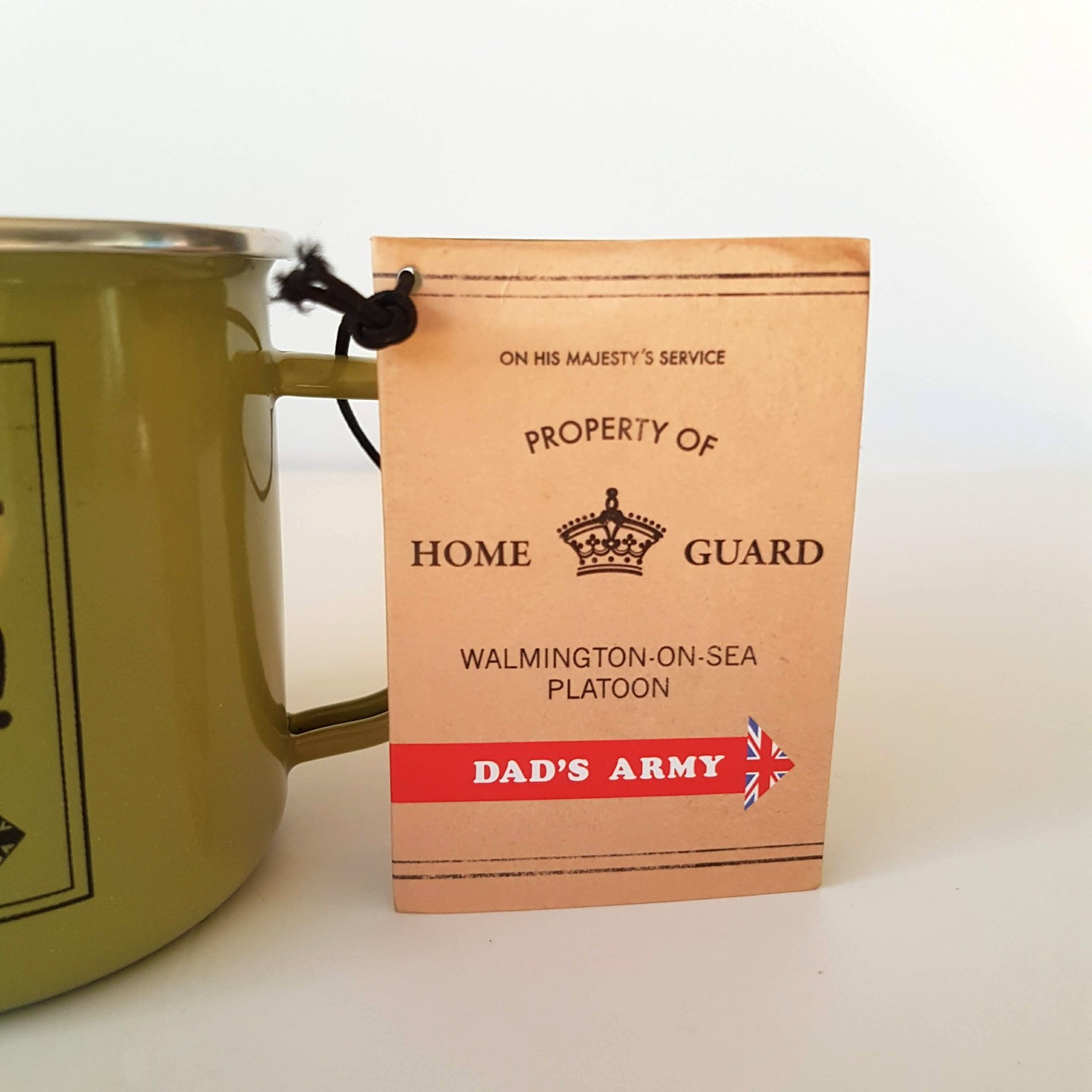Dad's Army DON'T PANIC ENAMEL MUG 2012 Military Comedy TV Series CHIPPED Gift3