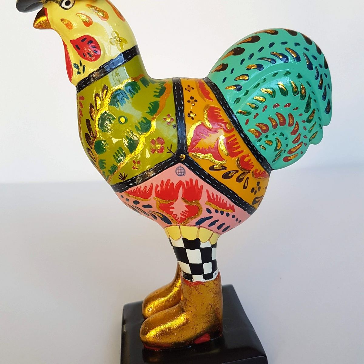 Tom's Drag HAND PAINTED ROOSTER Thomas Hoffman Decorative BIRD Figurine Statue2