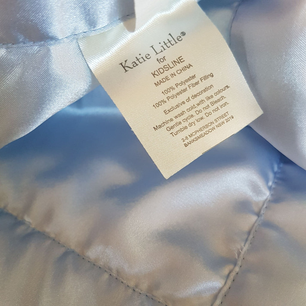 Katie Little BLUE CAR BEAR Lovey Security Blanket Comforter Plush Soft Toy Sleep9