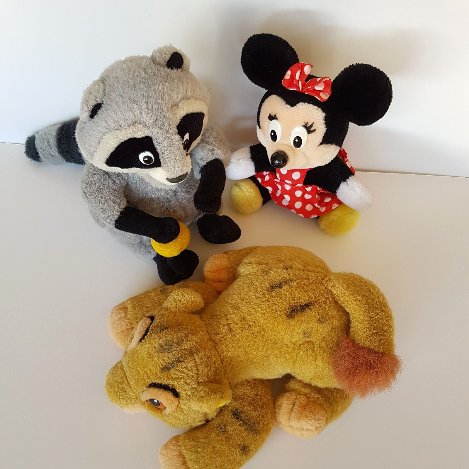 VTG Disney Pocahontas Meeko Minnie Mouse Simba Plush Stuffed Animal Soft Toy7