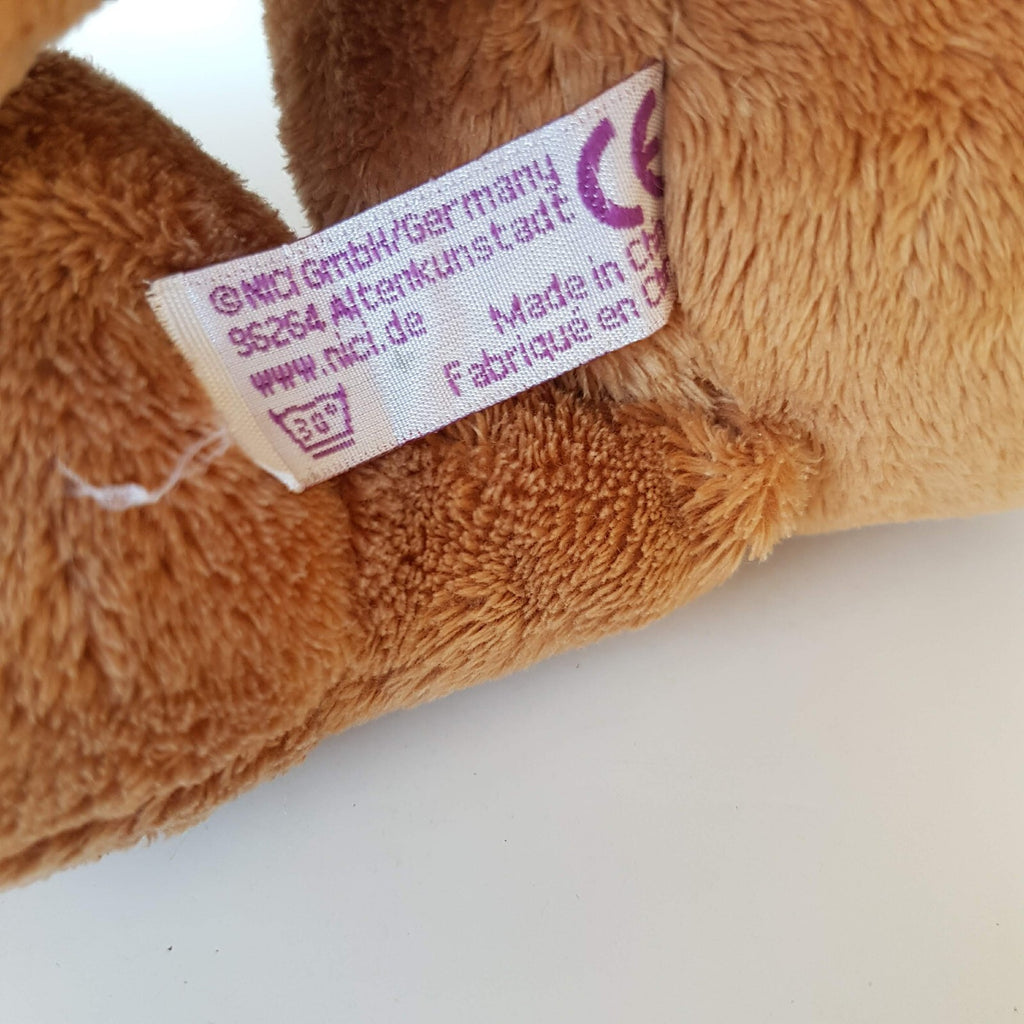 Rare NICI SCRUFFY RABBIT Plush Stuffed Animal Teeth Whiskers Soft Toy Cute Scarf7