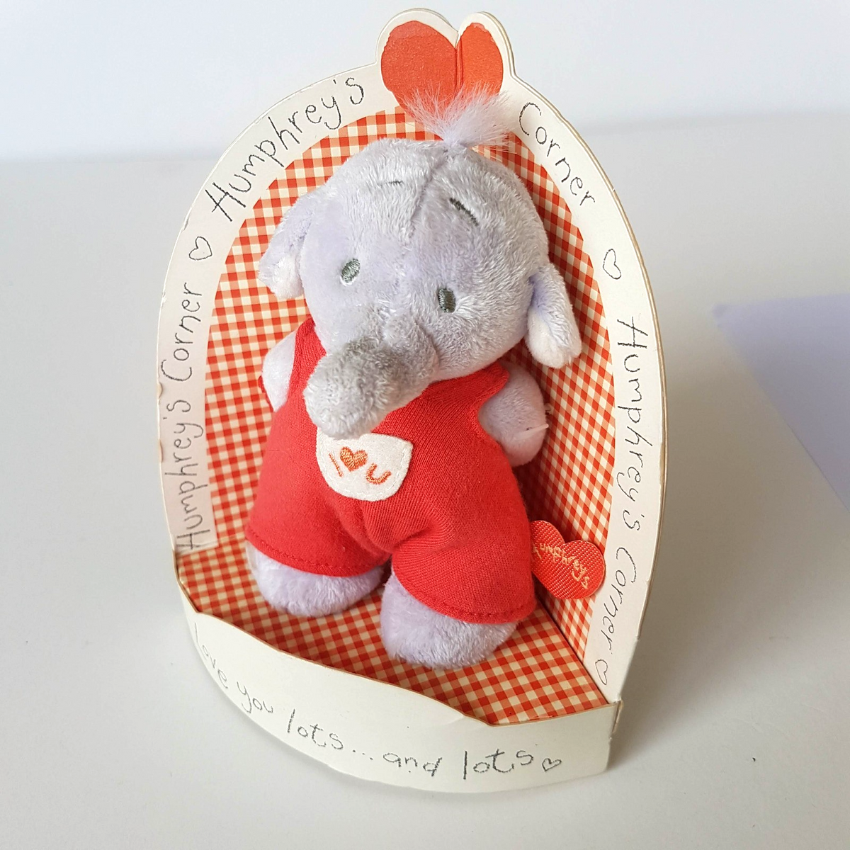 Humphrey's Corner BABY JACK Elephant Dungarees I Love You Hearts Plush Soft Toy11