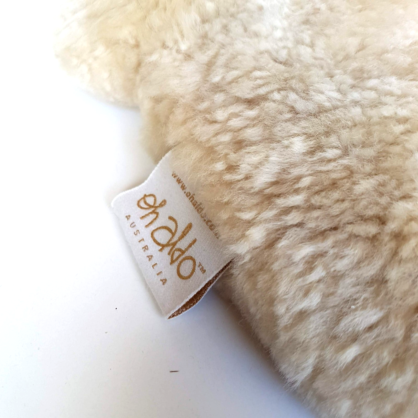 Oh Aldo 100% Australian Sheepskin FLAT BEAR Soft Toy 29cm Stuffed Animal Genuine4