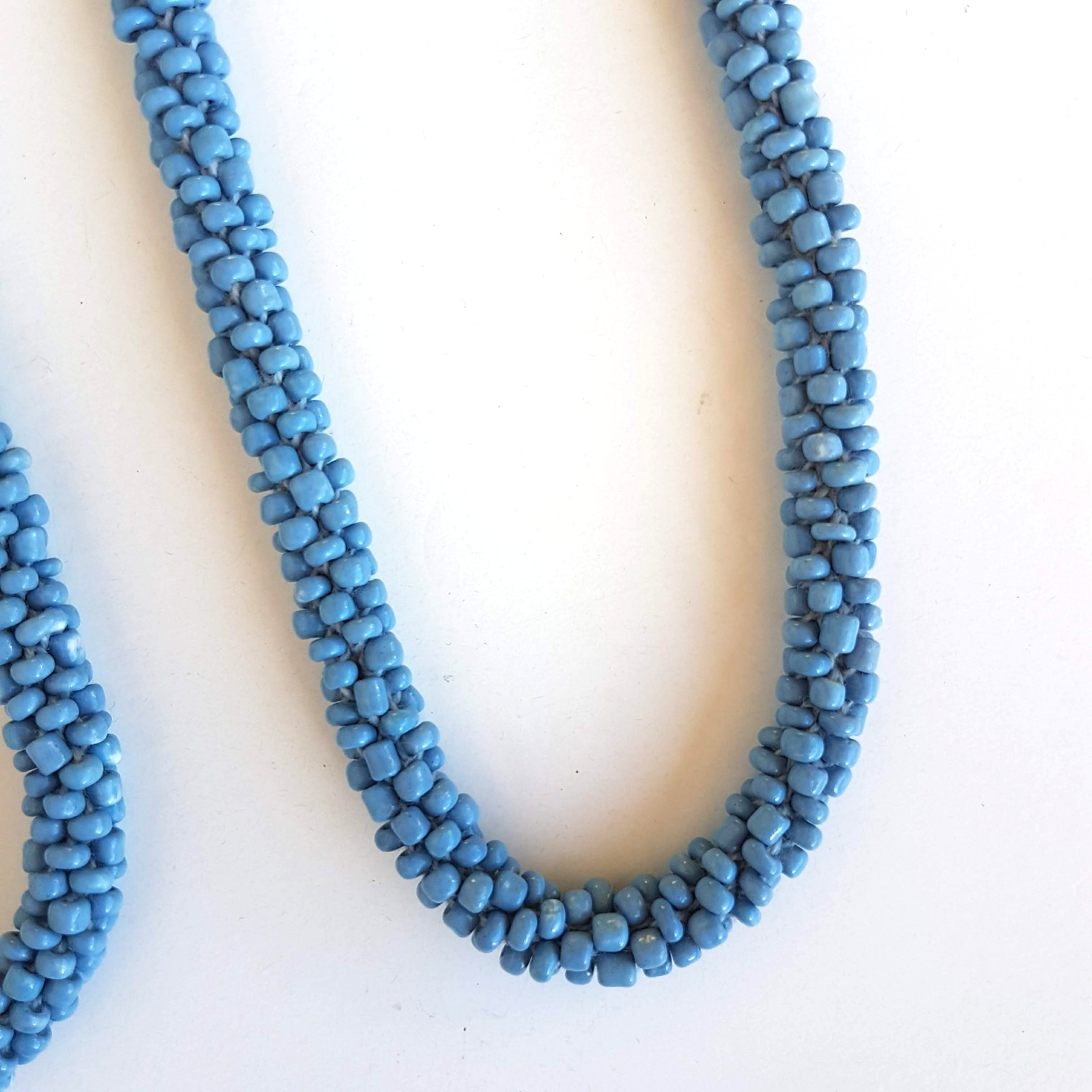 Beaded Long ROPE STRAND NECKLACE 120cm Blue Beach Jewellery Coastal Boho Fashion4