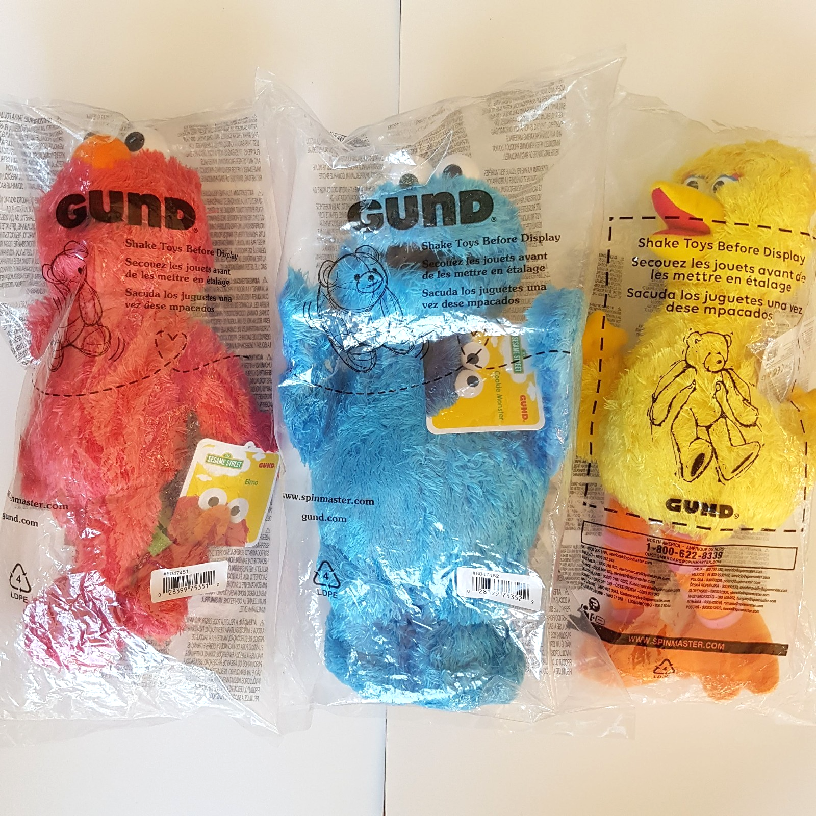 Gund SESAME STREET 2019 Sealed 36cm Plush ELMO COOKIE MONSTER BIG BIRD Collector0