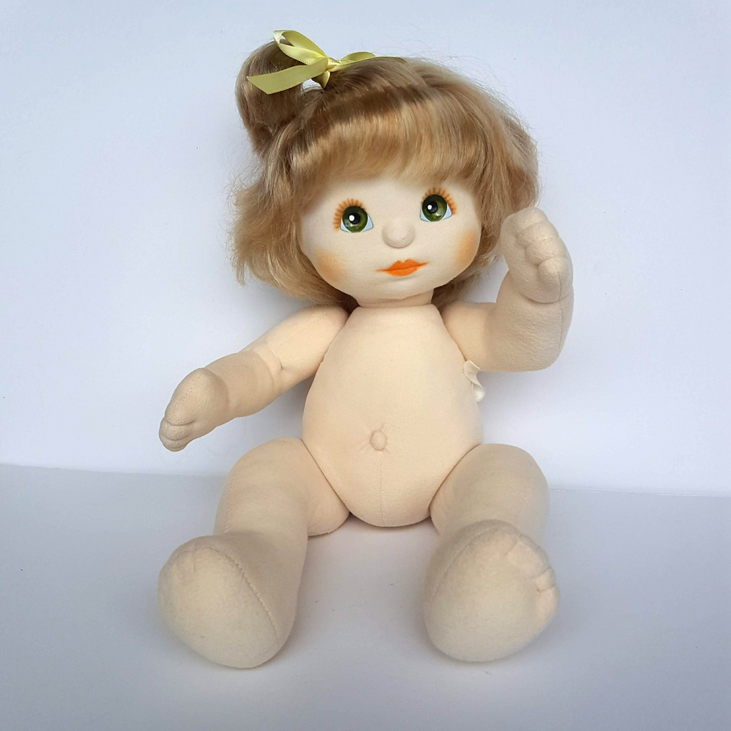 My Child Doll ASH TWO TONE TOP KNOT US Pale Skin 1986 Green Eyes Peach DRESSED22