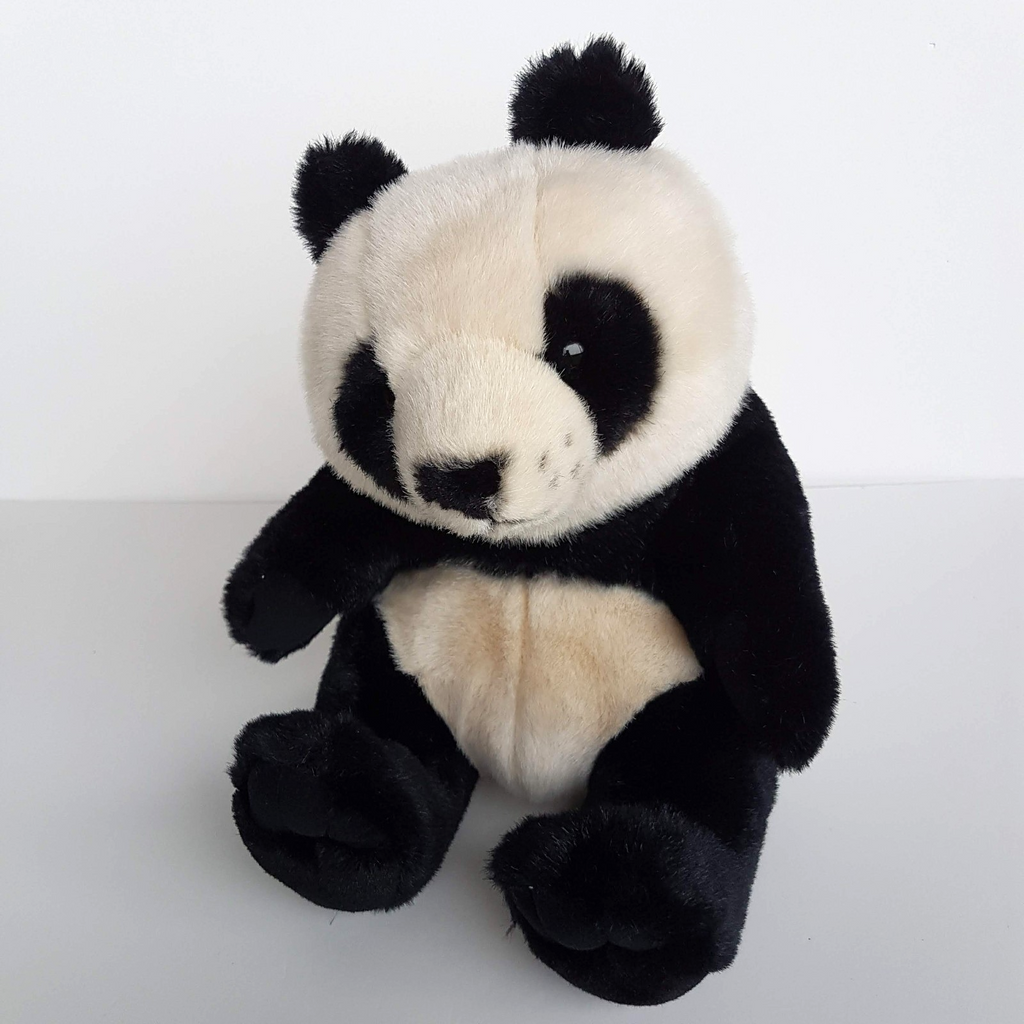 Playful Plush CUDDLY PANDA Soft Toy 26cm Stuffed Animal Cream Black Adorable5
