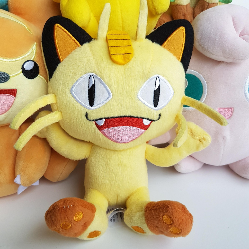 POKEMON PLUSH LOT Meowth Leafeon Wombbuffet Pikachu Jigglypuff Nintendo Soft Toy5