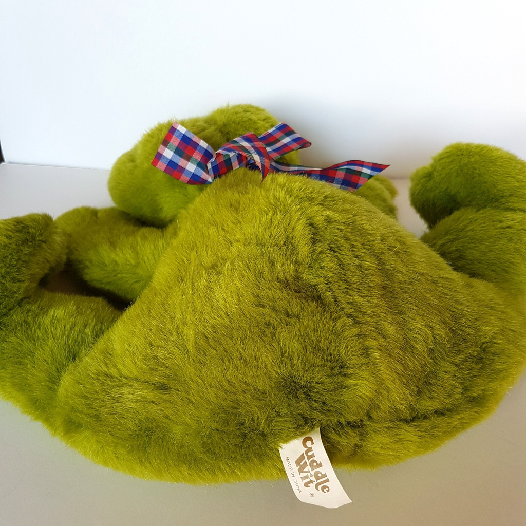 Cuddle Wit GREEN FROG Plush 41cm PILLOW Reptile Soft Toy Stuffed Animal POCKET6