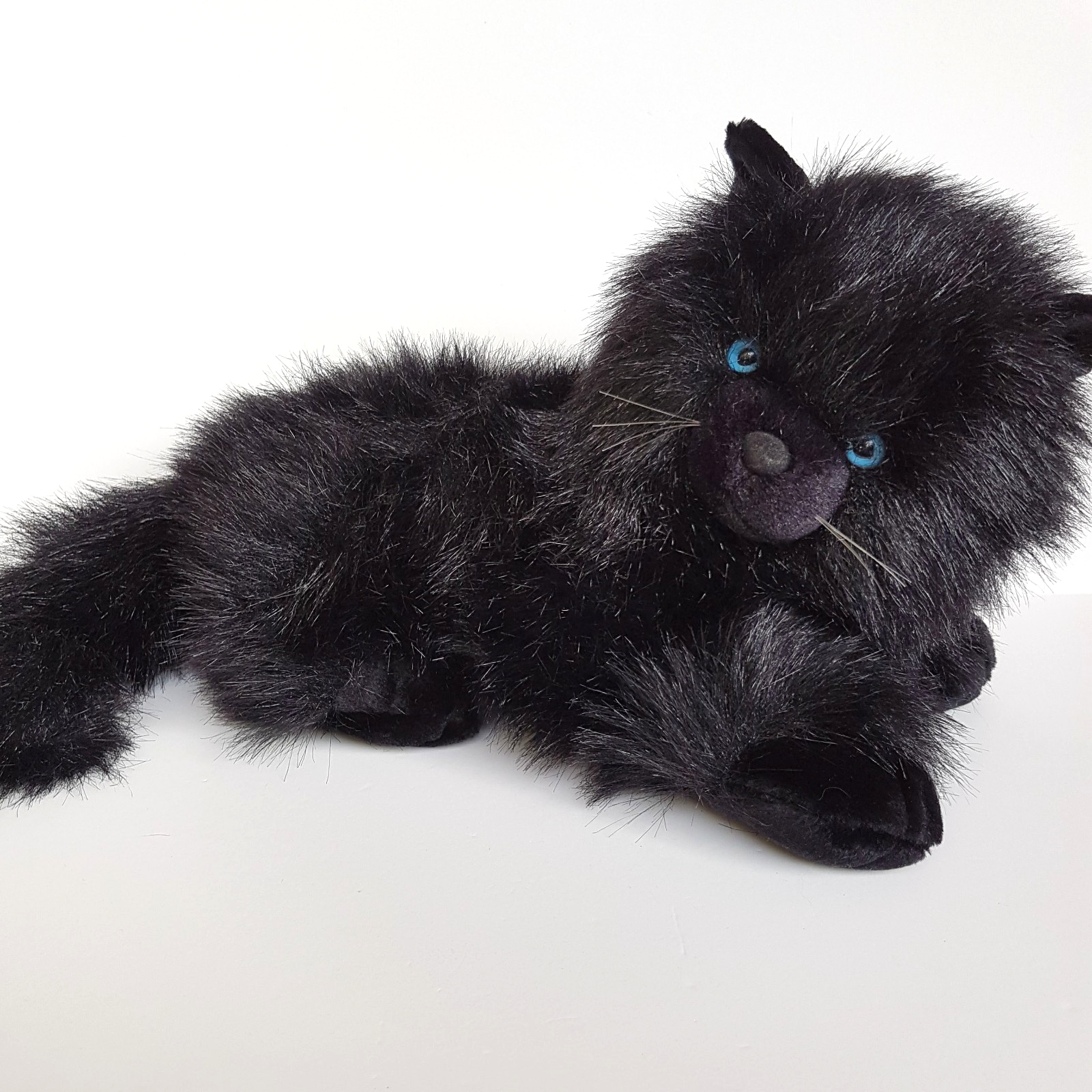 Blue Eye BLACK CAT Plush Soft Toy Stuffed Animal UNBRANDED Cuddly Cute Pet Toy0