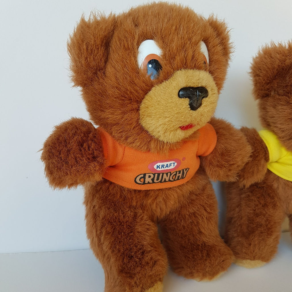 Vintage KRAFT Peanut Butter CRUNCHY & SMOOTH Plush Food Advertising Soft Toy2