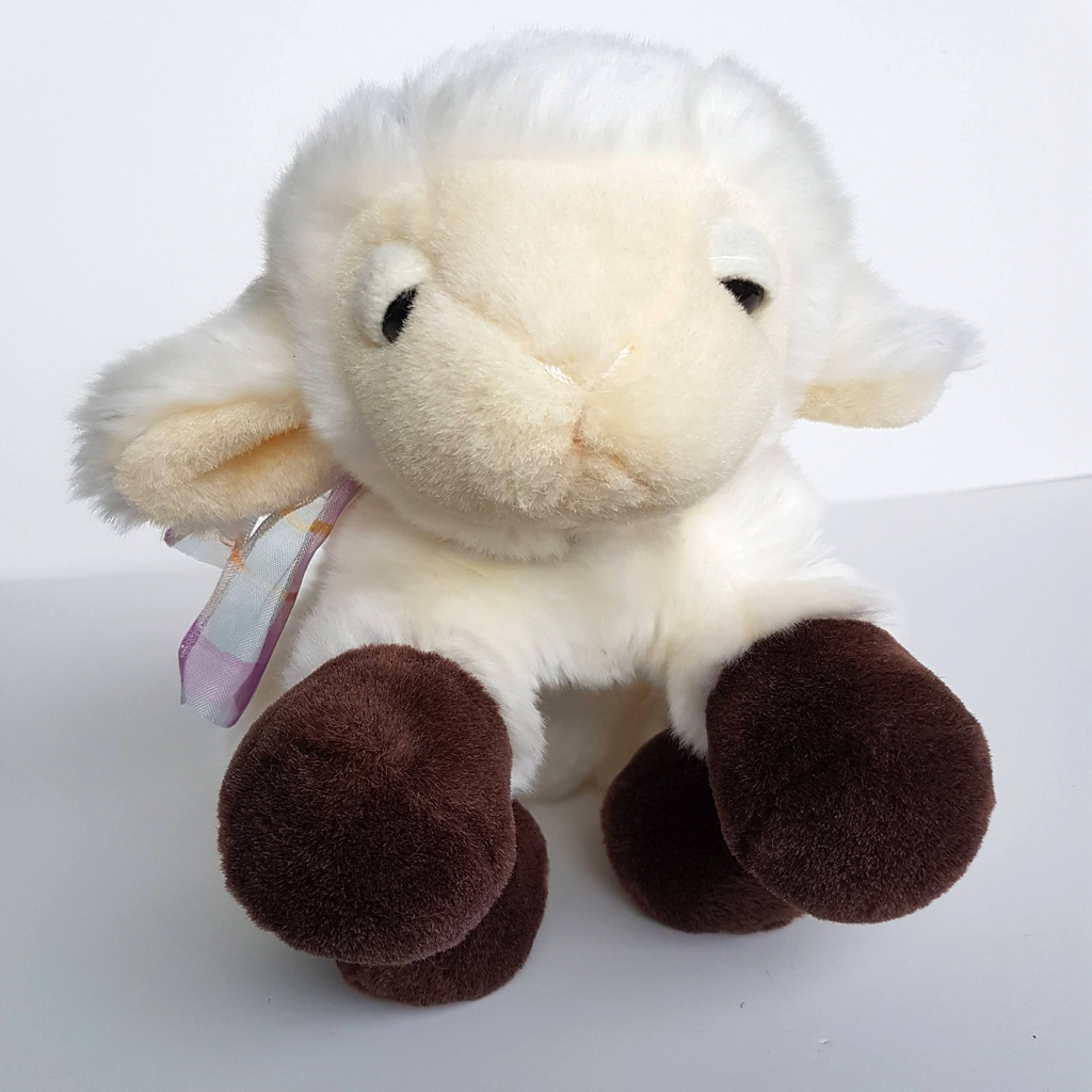Adorable FLOPPY LAMB SLEEPY SHEEP Plush 30cm Stuffed Animal Laying Soft Toy Cute7