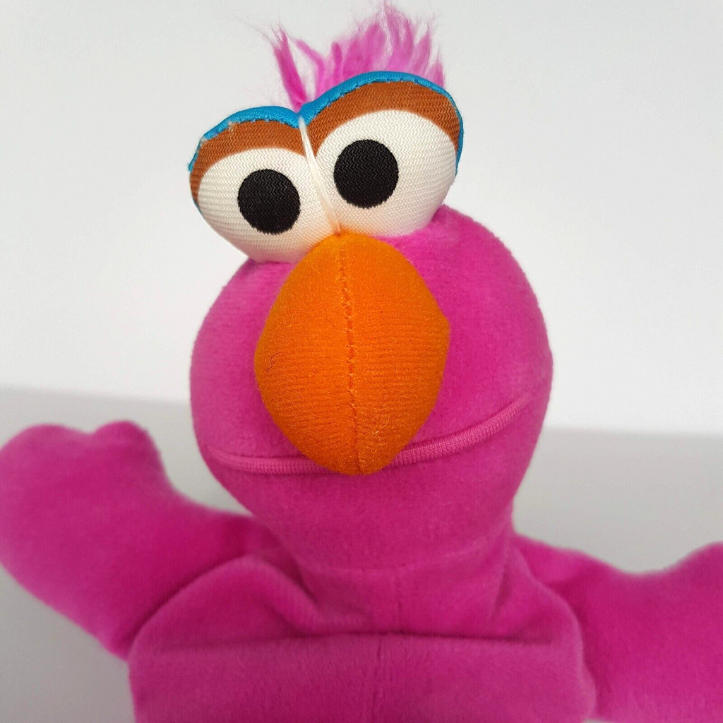Vintage Sesame Street TELLY MONSTER Tyco Plush 1997 Bean Bag Soft Toy Character1