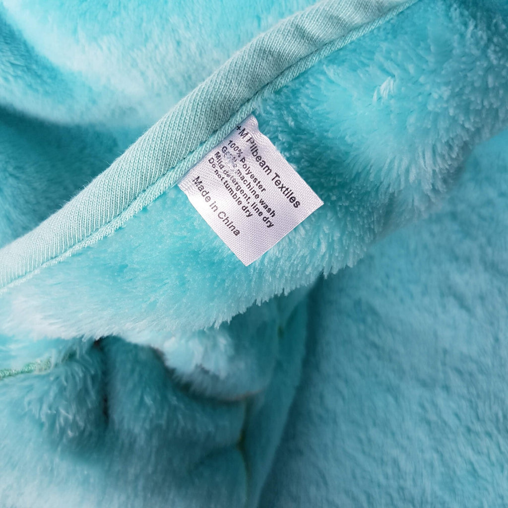 Plush Kids Baby FLEECE BLANKET 72x97cm Turquoise Blue Comforter Sleep Blanket1