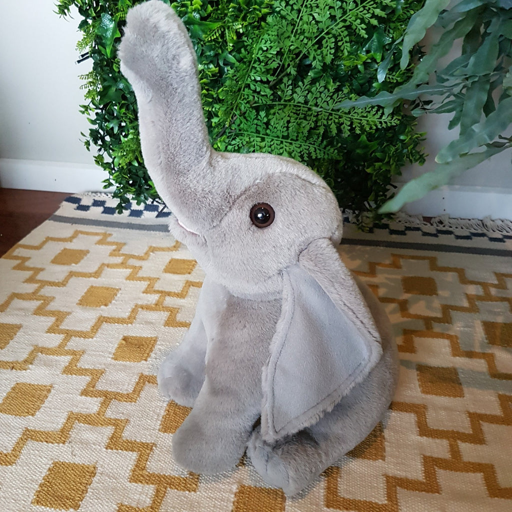 Korimco LARGE ELEPHANT 45cm Plush Grey Stuffed Animal Soft Toy Safari Animal Toy1