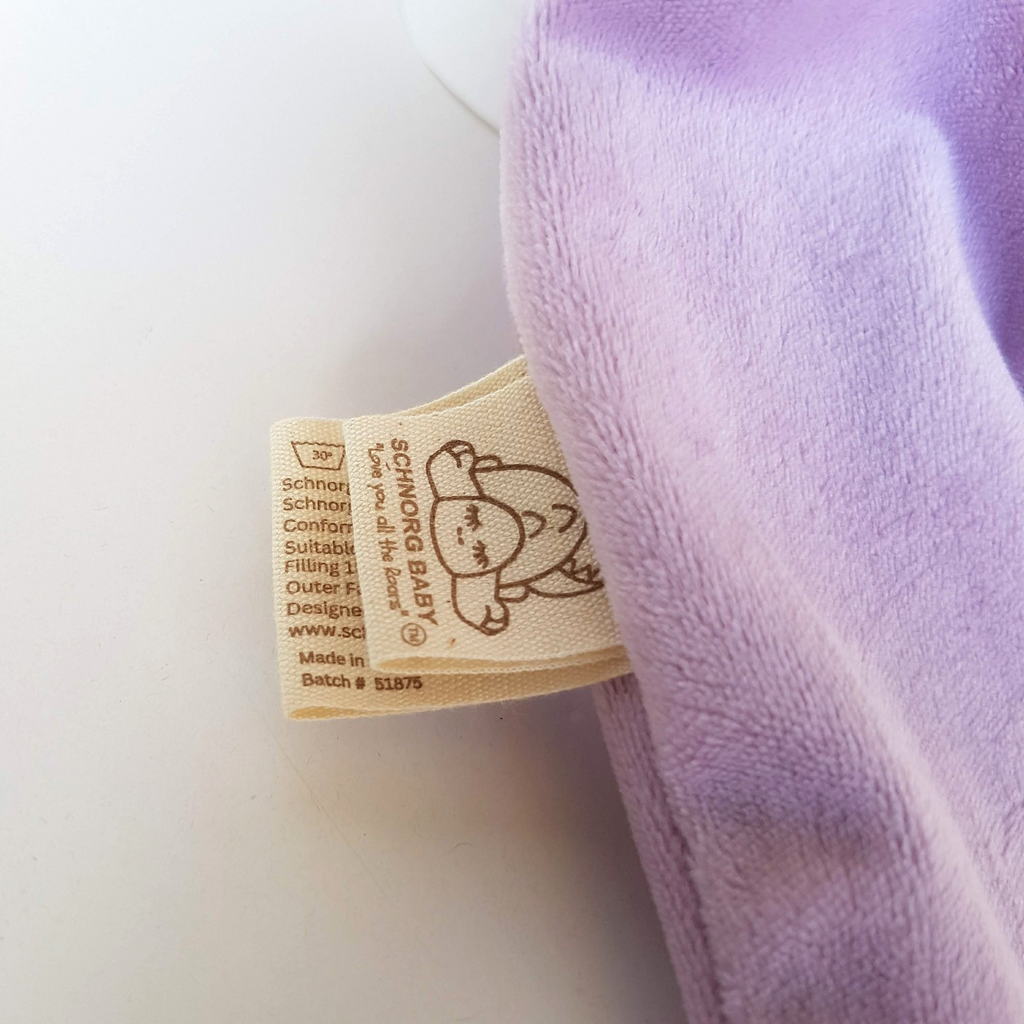 Baby Purple SCHNORGLESAURUS Dinosaur Lovey Comforter Security Blanket Soft Toy6