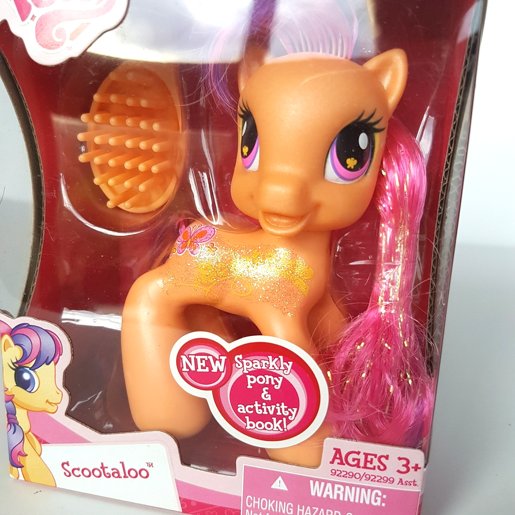 My Little Pony G3.5 SCOOTALOO Horse 2009 Sparkly Glitter Unopened Boxed Pony Toy7