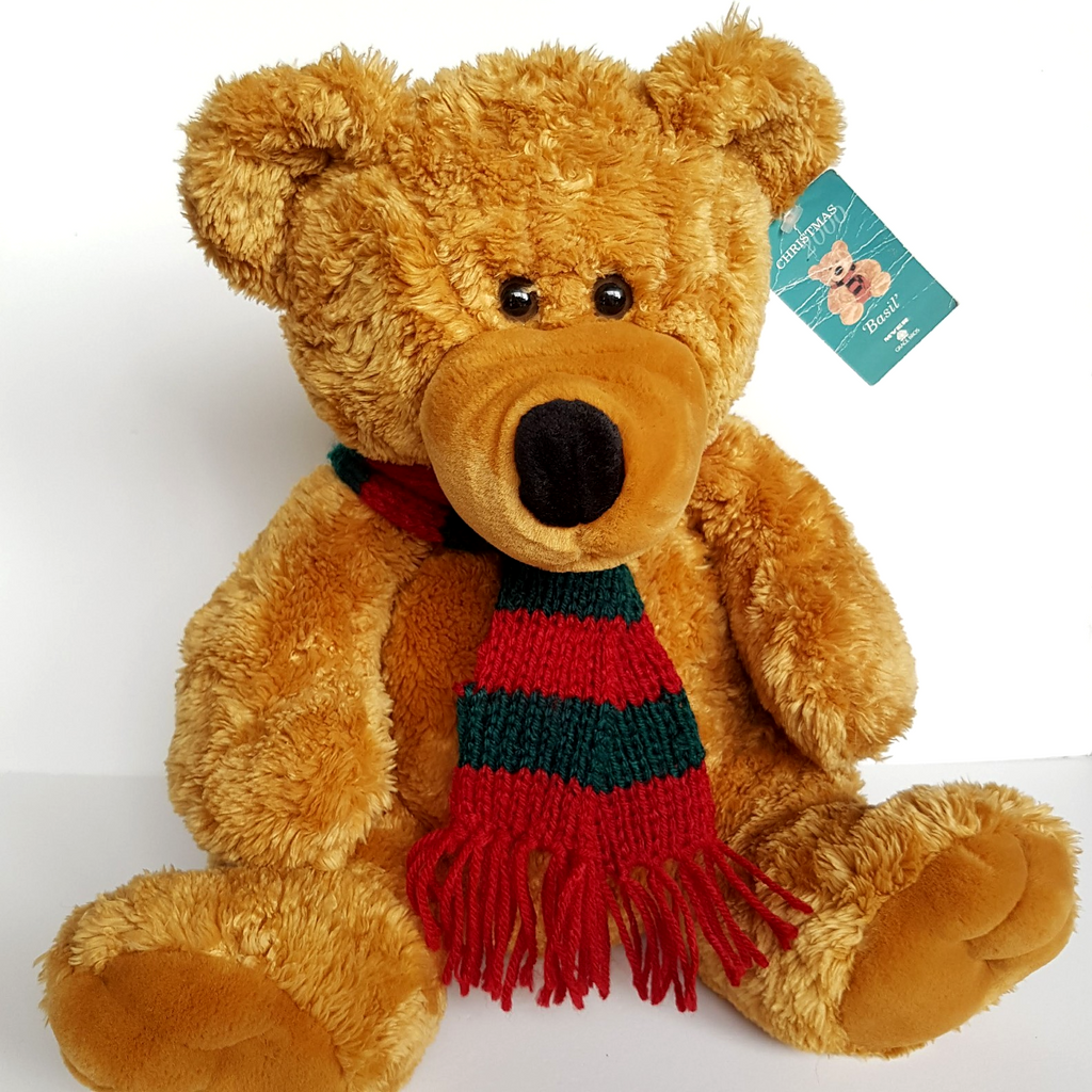 Myer Grace Brothers CHRISTMAS BEAR Plush Teddy Bear 35cm VINTAGE Stuffed Animal0