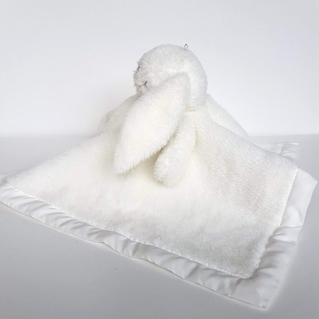 Baby Baby WHITE BUNNY Lovey Plush Security Blanket Comforter Sleep Soft Toy Cute5