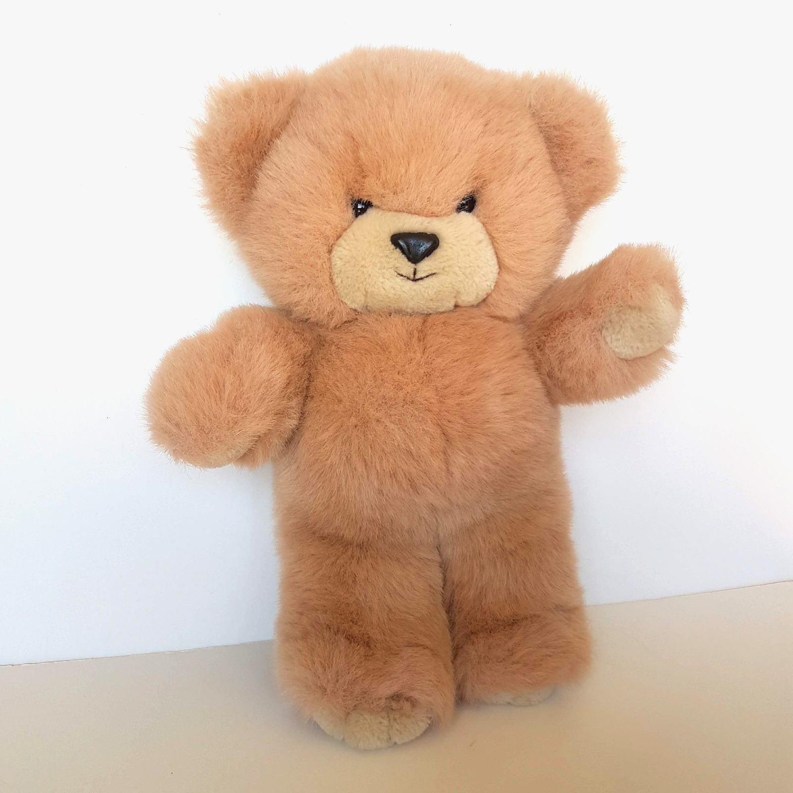 24k Polar Puff BRAD BEAR Vintage Teddy Blush Pink Plush Stuffed Animal Soft Toy1
